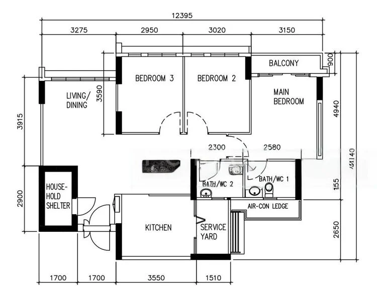4 Room (4A) HDB for Rent in  316A Punggol Way - Image 10