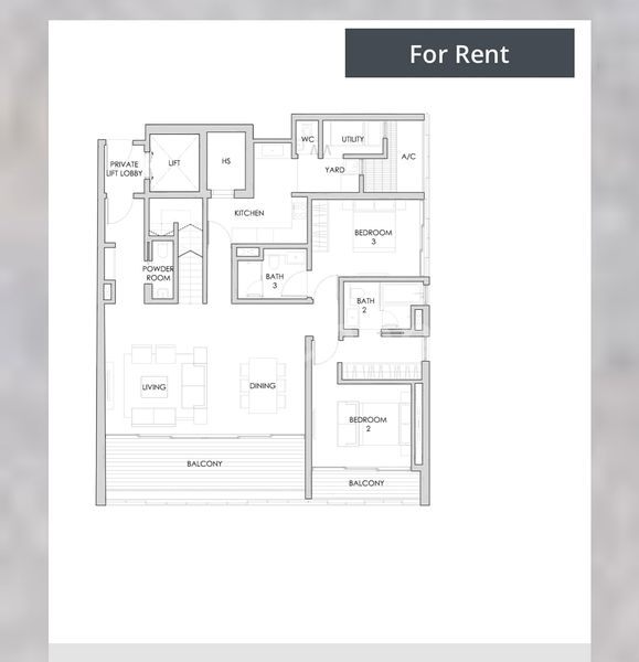 3+1 Bed Apartment (Condo) for Rent in  Lloyd Sixtyfive - Image 6