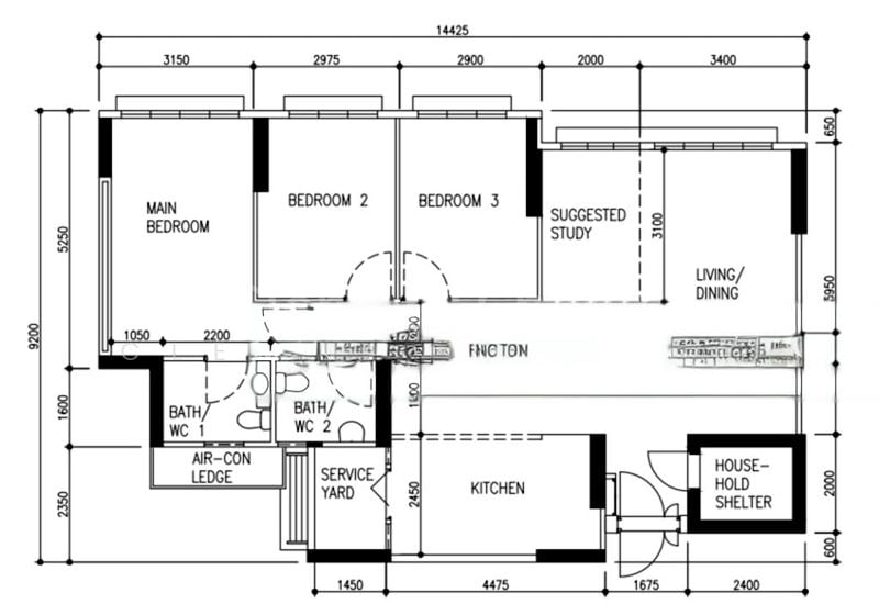 4 Room (4I) HDB for Rent in  231A Sumang Lane - Image 11