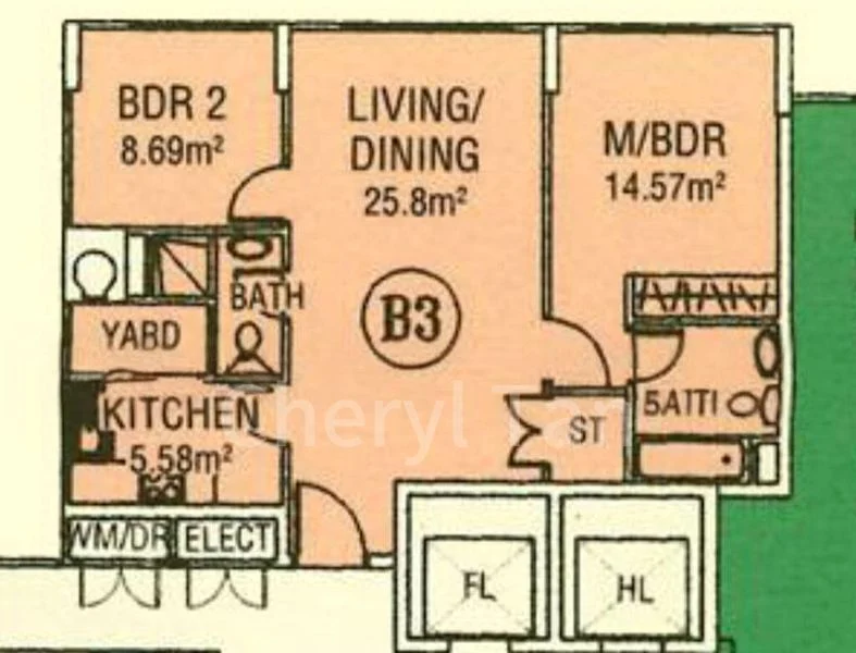 2 Bed Condo for Rent in  Central Green Condominium - Image 6