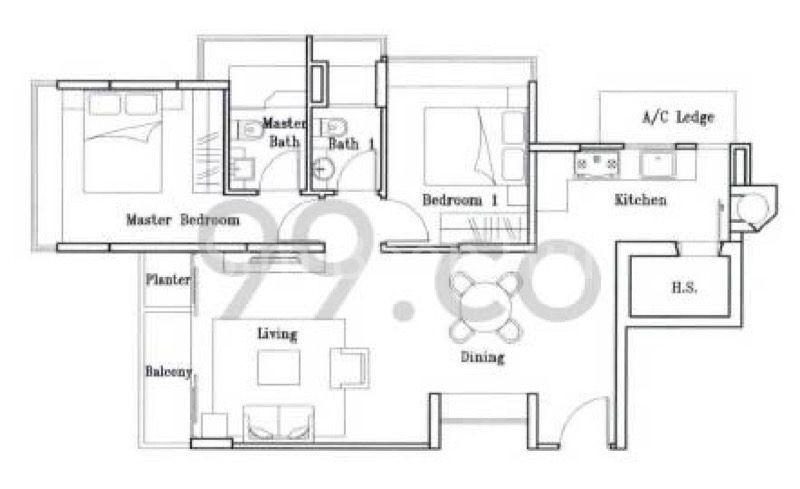 2 Bed (Condo) for Rent in  Fontaine Parry - Image 17