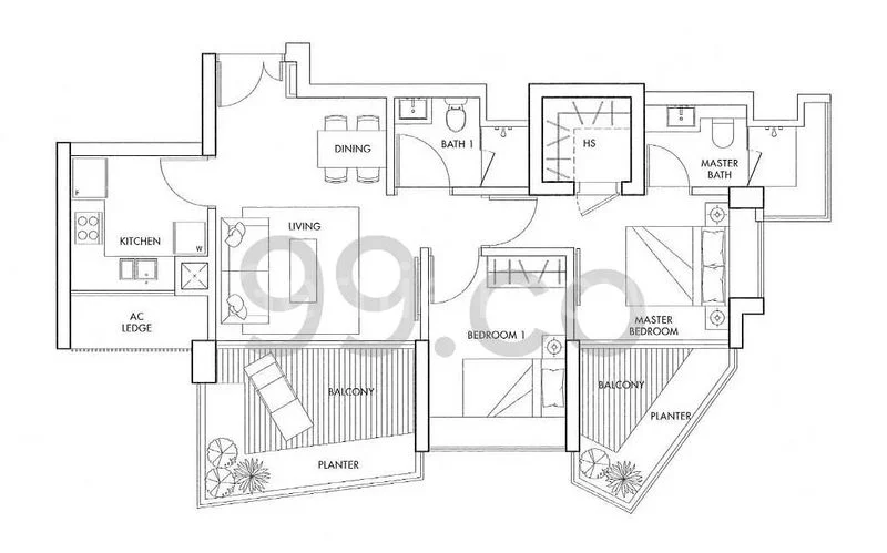 2 Bed Condo for Sale in  Spottiswoode Residences - Image 9