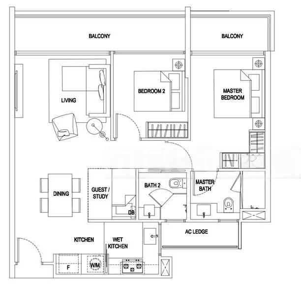 2 Bed Apartment (Condo) for Rent in  E Maison - Image 9