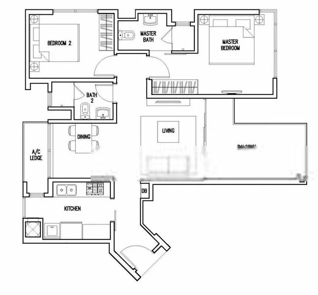 2 Bed Condo for Rent in The Miltonia Residences - Image 5