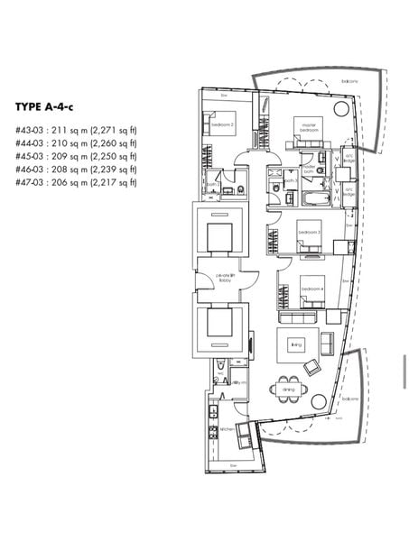 4+1 Bed Apartment (Condo) for Rent in One Shenton - Image 11