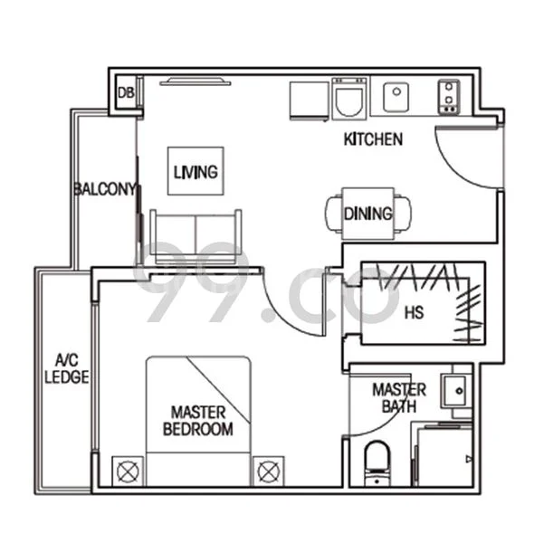 1 Bed Apartment (Condo) for Rent in  D'weave - Image 6