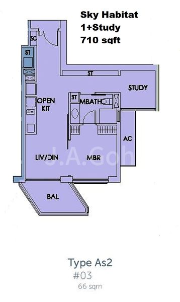 1+1 Bed Condo for Rent in  Sky Habitat - Image 8