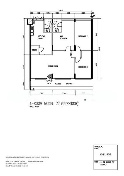 4 Room (4A) HDB for Sale in  203 Petir Road - Image 6