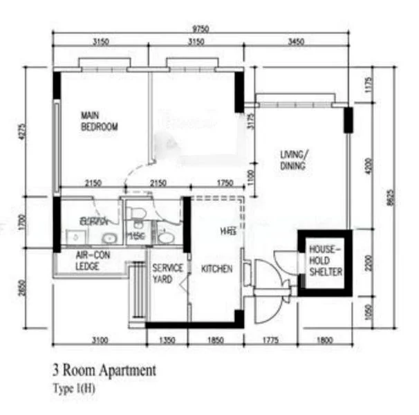 3 Room (3A) HDB for Rent in  115A Canberra Walk - Image 15