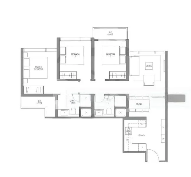 3 Bed Condo for Rent in  Midtown Modern - Image 15