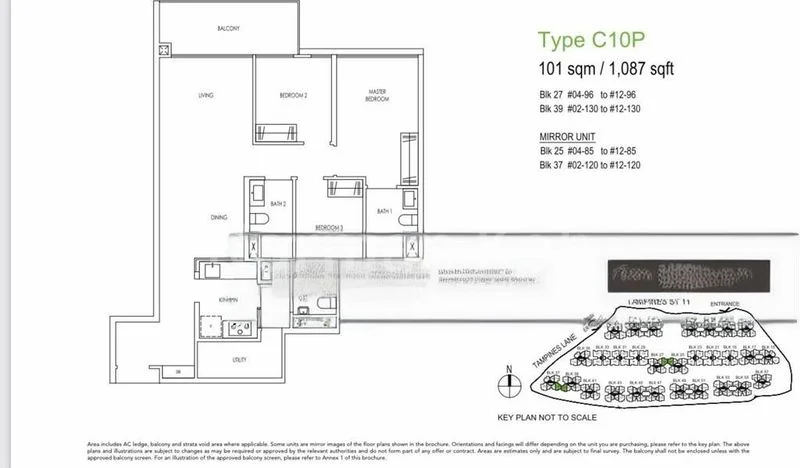 3 Bed Condo for Rent in  Treasure at Tampines - Image 15