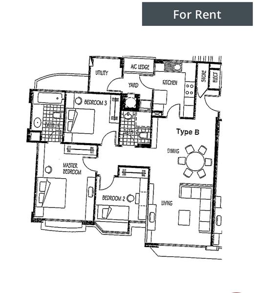 3 Bed Apartment (Condo) for Rent in  The Balmoral Spring - Image 6