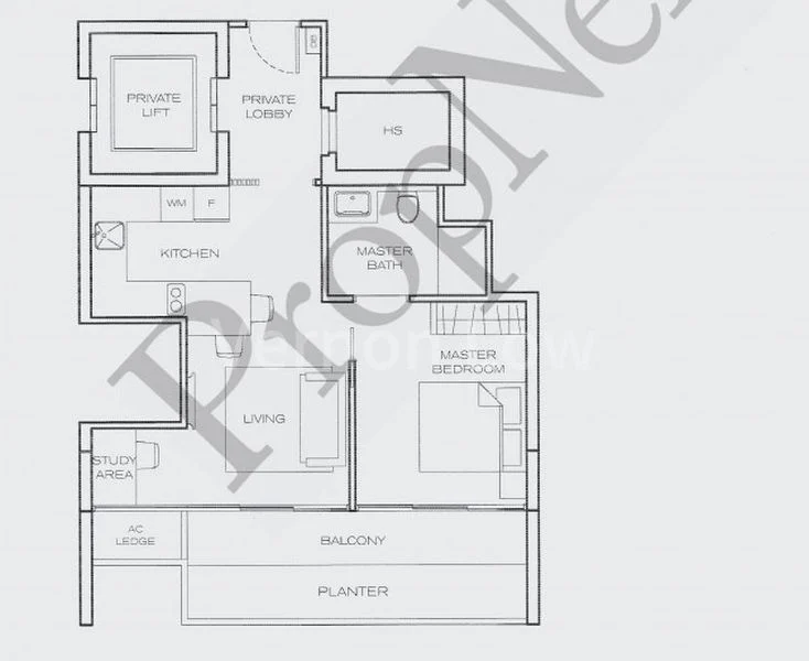 1 Bed Apartment (Condo) for Sale in  Three Balmoral - Image 13