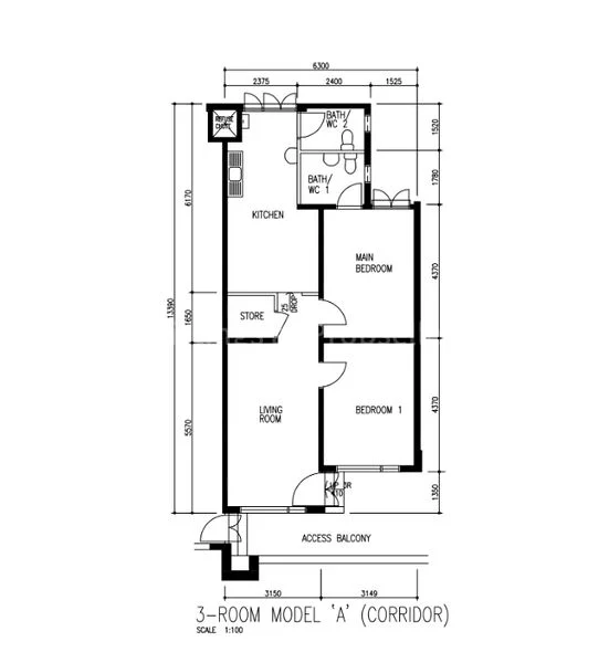 3 Room (3A) HDB for Sale in 205 Petir Road - Image 10