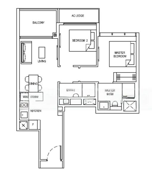 2 Bed Condo for Rent in  The Florence Residences - Image 7