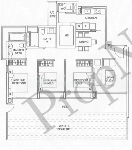 3 Bed Condo for Rent in  The Waterline - Image 7
