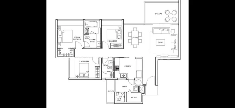 3 Bed Condo for Rent in  The Sea View - Image 3