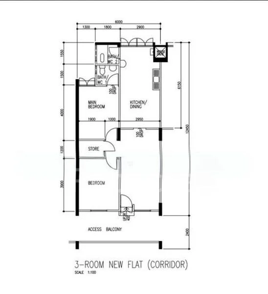 3 Room (3NG) HDB for Sale in  14 Saint George's Road - Image 4