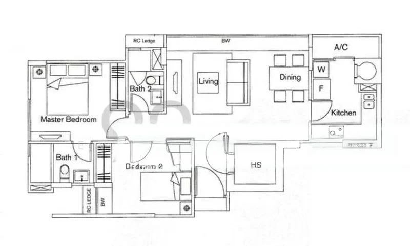 2 Bed Condo for Rent in  Le Reve - Image 7