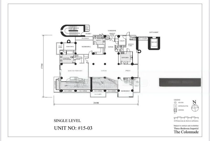 3 Bed Condo for Rent in  The Colonnade - Image 18