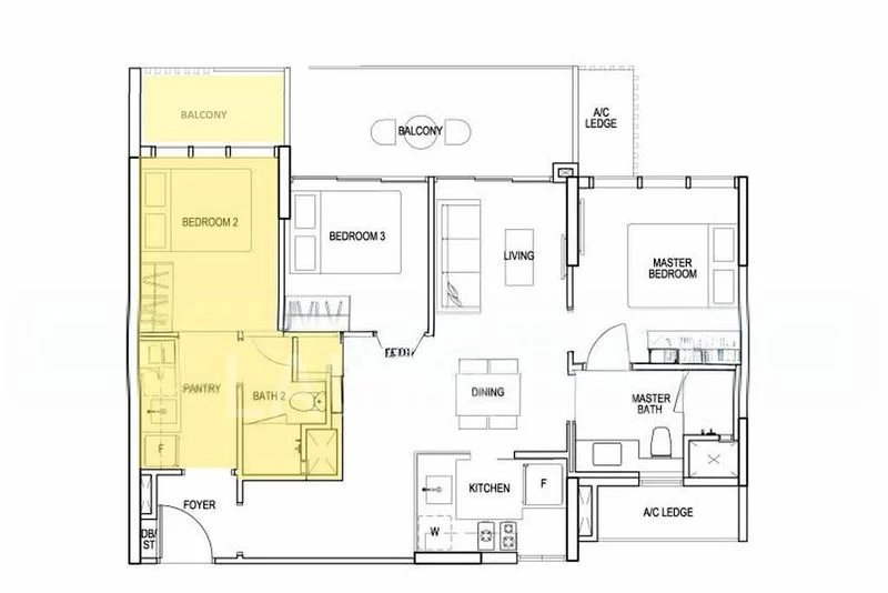 1 Bed Executive Condo for Rent in  1 Canberra - Image 7
