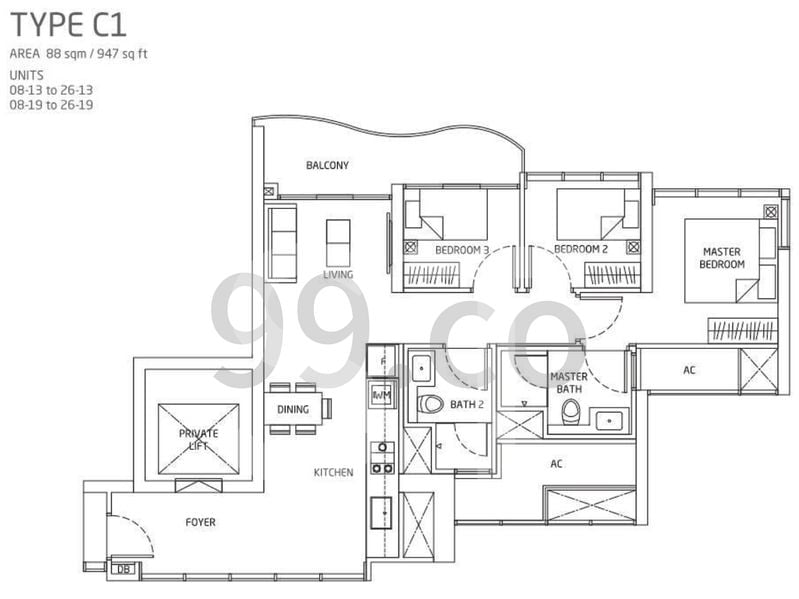 3 Bed Condo for Rent in  Queens Peak - Image 6