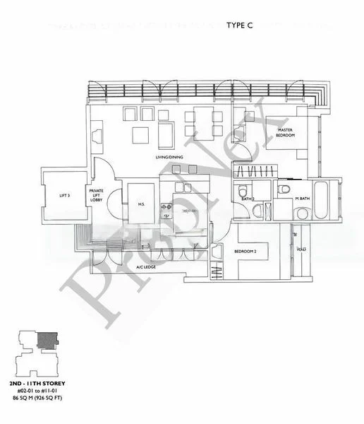 2 Bed Apartment (Condo) for Sale in Balmoral Heights - Image 13