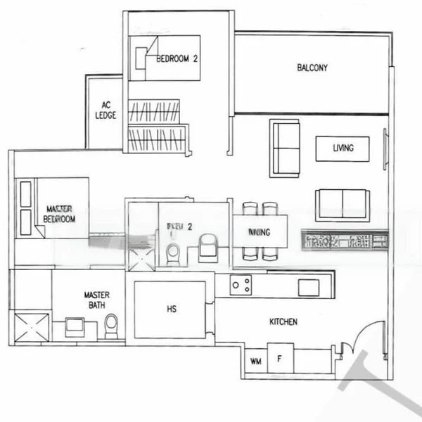 2 Bed Executive Condo for Rent in  Austville Residences - Image 9