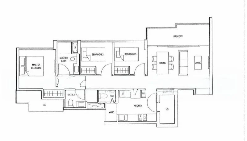 3 Bed Condo for Rent in  Bartley Residences - Image 5