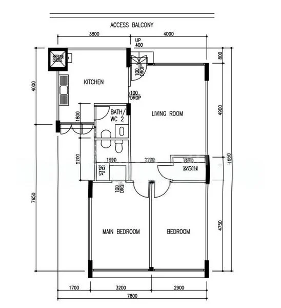 3 Room (3A) HDB for Sale in  635 Veerasamy Road - Image 6