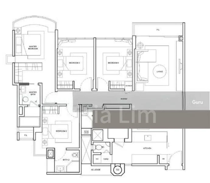 4 Bed Condo for Rent in  The Cascadia - Image 13