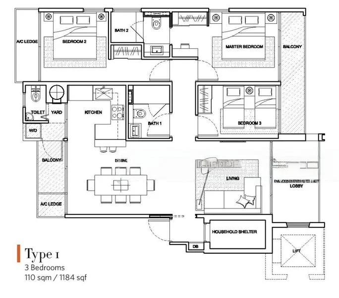 3 Bed Apartment (Condo) for Sale in  Mayfair Residences - Image 15