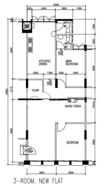 3 Room (3NG) HDB for Sale in 201E Tampines Street 23 - Image 6