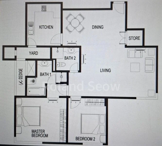 2 Bed Condo for Rent in  Carissa Park Condominium - Image 6