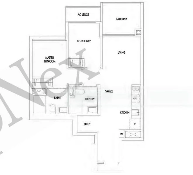 2 Bed Condo for Rent in  Treasure at Tampines - Image 9