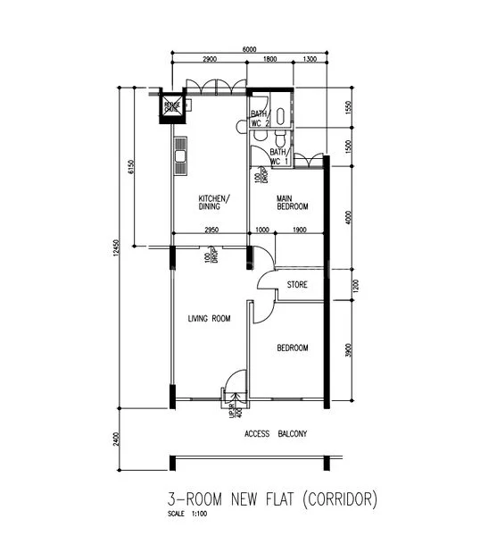 3 Room (3NG) HDB for Sale in 157 Tampines Street 12 - Image 12