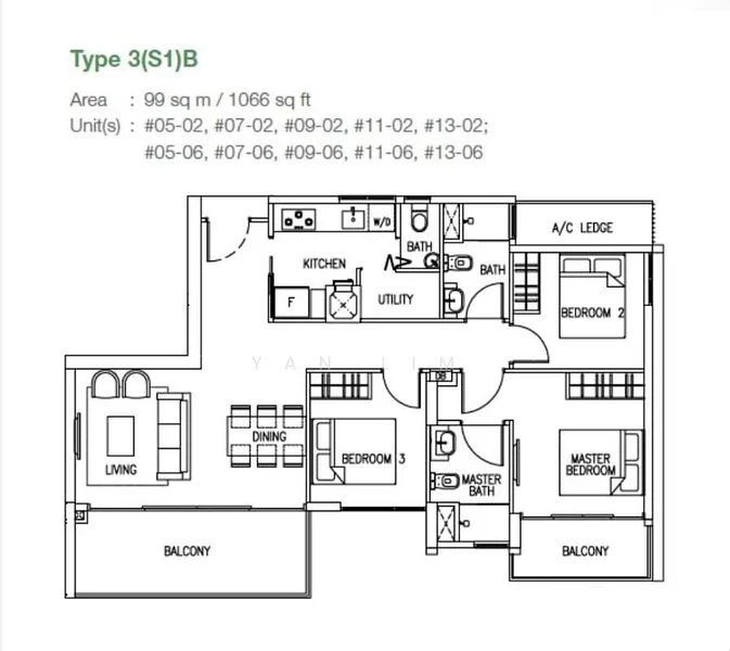 3 Bed Condo for Rent in The Skywoods - Image 7