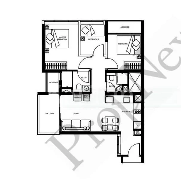 3 Bed Condo for Sale in  The Linq @ Beauty World - Image 7