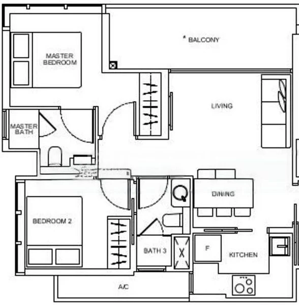 2 Bed Condo for Rent in  Arena Residences - Image 7