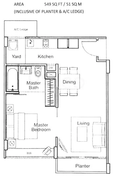 1 Bed Condo for Rent in  The Ford @ Holland - Image 6