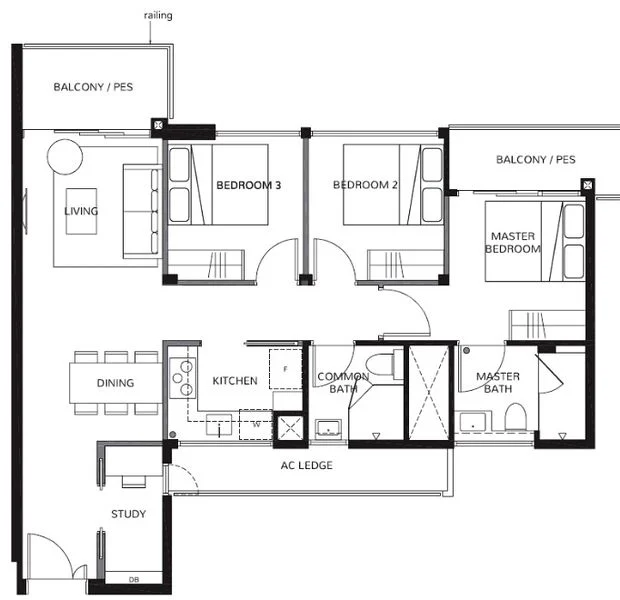 3 Bed Condo for Sale in  The Wisteria / Wisteria Mall - Image 13