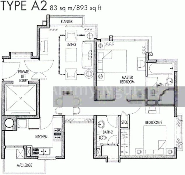 2 Bed Condo for Rent in  Caribbean At Keppel Bay - Image 15