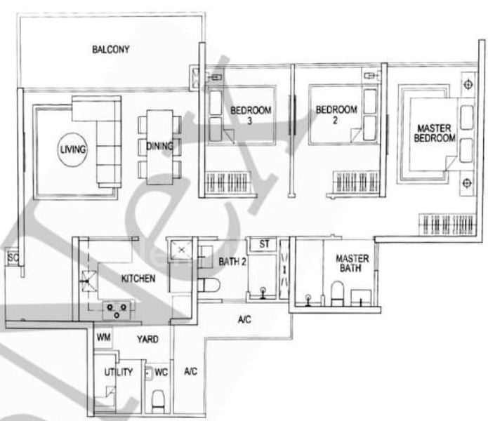 3 Bed (Condo) for Rent in  Skypark Residences - Image 13