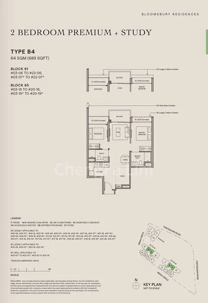 2+1 Bed Condo for Sale in  Bloomsbury Residences / Bloomsbury Shoppes - Image 22
