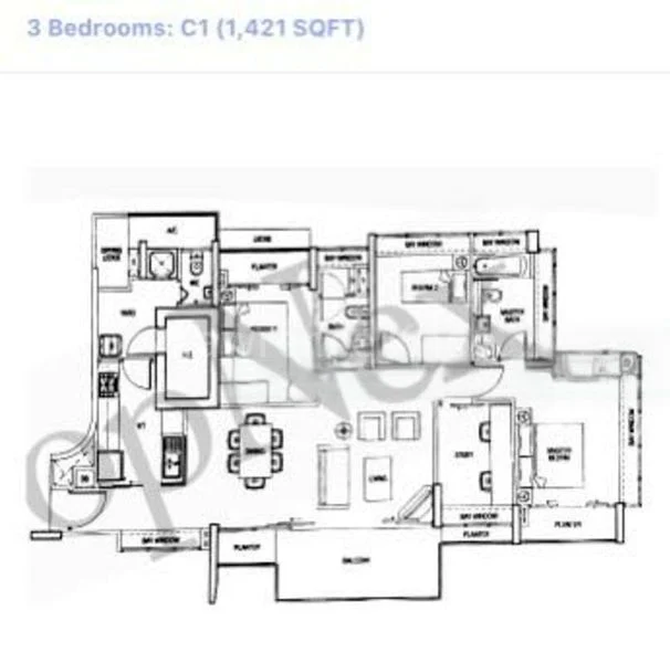 4 Bed Condo for Rent in  The Parc Condominium - Image 12