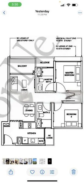 2 Bed Condo for Rent in  The Watergardens At Canberra - Image 5