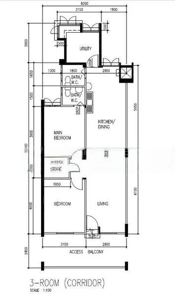 3 Room (3NG) HDB for Rent in  112 Ang Mo Kio Avenue 4 - Image 5
