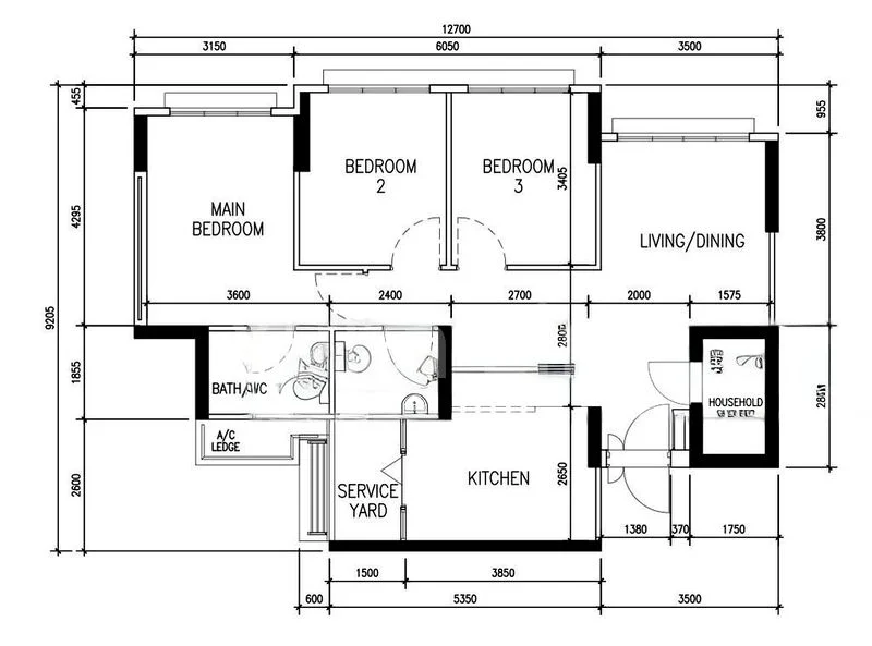 4 Room (4A) HDB for Sale in  351D Anchorvale Road - Image 12