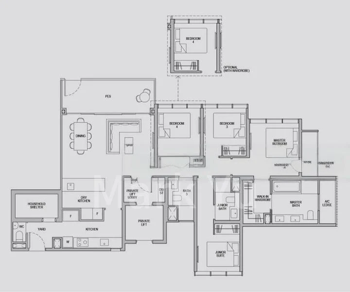 4 Bed Condo for Rent in  Kopar At Newton - Image 8