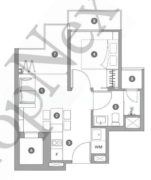 1 Bed Condo for Rent in  Okio - Image 16